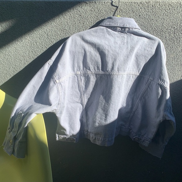 NWT Zara Oversized Lilac Jean Jacket - Picture 2 of 4